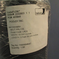 HABASIT HabaFlow HAL12E Conveyor Belt Groove Top 7000684647 10" Wide x 39.5" LG