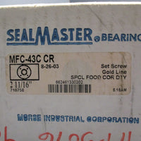 SEALMASTER 3" Gold Line Set Screw Mounted Flange Cartridge Bearing MFC48C CR