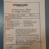 PowerOne A.C. Power Supplies HAA150.8A 12VDC *New Open Box*