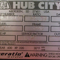 Hub City 0250-11020 Gearbox HI4072E 2.39:1 Ratio 56C Frame 25HP 1-5/8" Shaft Dia