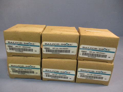 Lot of (6) Baldor 100501 Dodge Single Row Hub Sprocket 40BTL15H1008