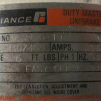 Reliance Electric P56X5227MBA Electric Motor 60245519Z Duty Master Unibrake