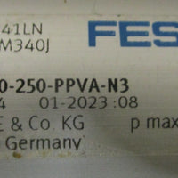 Festo DSBC40250PPVAN3 Pneumatic Cylinder 1376664 250mm Stroke 40mm Bore