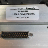 Rexroth 0 821 783 880 R434001949 12 Sta. HF03 Valve Bank Manifold NWOB