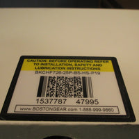 Boston Gear Worm Gearbox 56C, 1.94 HP Ratio 25:1 BKCHF72625PB5HSP19