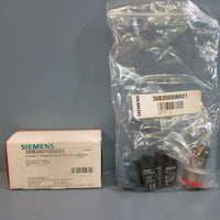 Siemens 3SB36010BA21 Red Push Button w/2 Pole Contact Block NEW