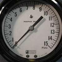 WEKSLER INSTRUMENTS PRESSURE GAUGE 0-15 PSIG BA1