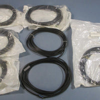 (Lot of 7) Nordson 1100687 3Wire Solenoid Cable, M8, 5 Meters Long, 24VDC