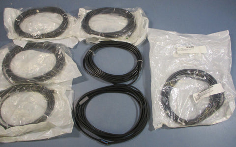 (Lot of 7) Nordson 1100687 3Wire Solenoid Cable, M8, 5 Meters Long, 24VDC