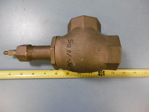 Used NIBCO T-301 W Globe Valve 1-1/2" Angle Valve 1986 No Handle