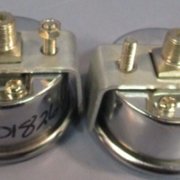 Lot of (2) Gauge, Pressure, 060 PSI, 2" Diameter, 1/8" NPT Back Conn 103D208D