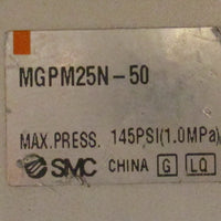 SMC MGPM25N50 25MM MGP Slide Bearing Compact Guide Cylinder