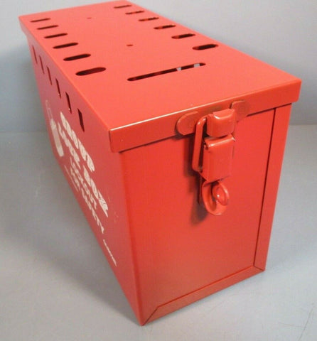 GROUP LOCK BOX PORTABLE METAL RED LOCKBOX GLB02/E