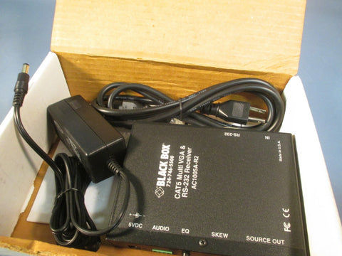 BLACK BOX CAT5 MULTI VGA/AUDIO SYSTEM EXTENDER TRANSMITTER RS-232 AC1005A-R2