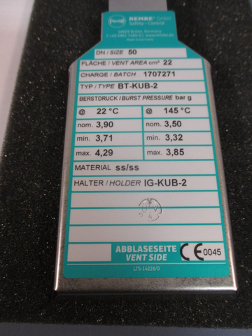 REMBE GmbH Safety + Control Diaphragm Bursting Kit BTKUB2 90518108131985