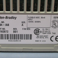 Allen Bradley 1794IA8 Flex I/O 120 VAC Input Module Series A Rev. B01