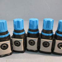 Lot of (5) Festo LR-M1-G 1/8-Q7I Pneumatic Pressure Regulator w/G 1/8 Ports