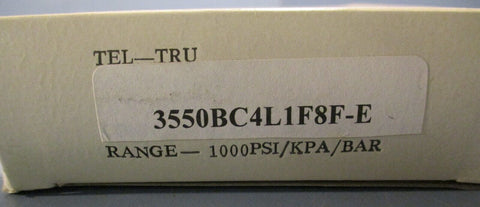 Tel-Tru 3550BC4L1F8F-E Pressure Guage 1000 PSI 3 1/2 " Dial 1/4 NPT Lot of 10