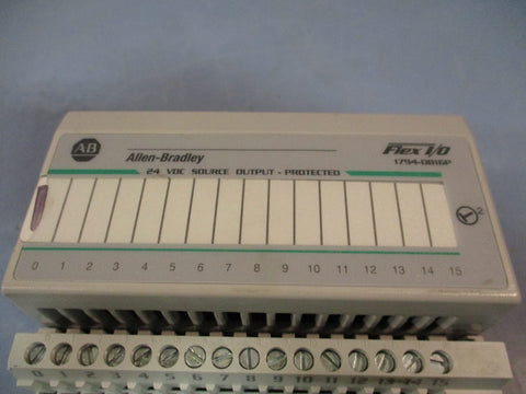 Allen Bradley 1794OB16P Flex I/O 24VDC Source Output Module with 1794TB3 Base