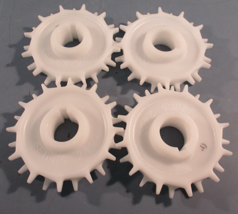 Lot of 4 Intralox Series 2400 Round Bore Sprocket  3.9" (99mm) PD 12T