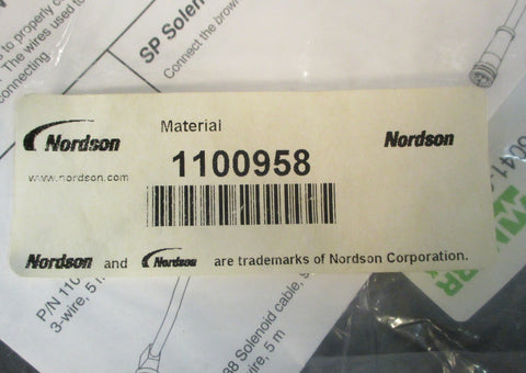 Nordson 1100958 Communications Cord Cable Assembly 10 Meter, 3Wire, M8, SOL