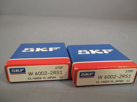 SKF deep groove ball bearing (Lot of 2) W6002-2RS1