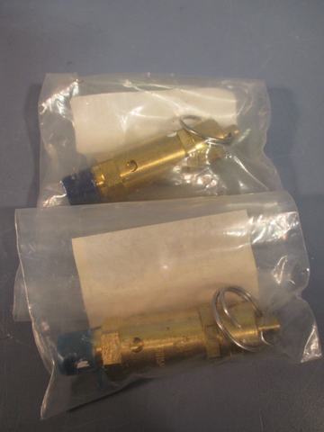Lot of 2 Kingston Valve Pop Safety Relief 1/4 npt set 075psi/050scfm 112C1/4"