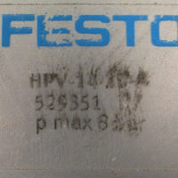 Festo HPV1420A Feed Seperator 529351 Linear Actuator 8 Bar Max