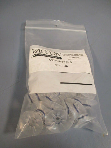VACCON VACUUM CUP - FLAT 1.27 OD SILICONE LOT OF 39 VCR-F30P-S