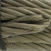 Indusco 6x25 Stainless Steel IWRC Wire Rope 1/2" (T-316) 100' Long