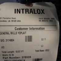 Intralox 2400 Ser Radius Flush Grid Acetal Blue Belt 16" Wide 10ft Length 378539