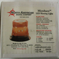 North American Signal Company LEDFLRV350P-ACG LED Warning Light Green 85-250V