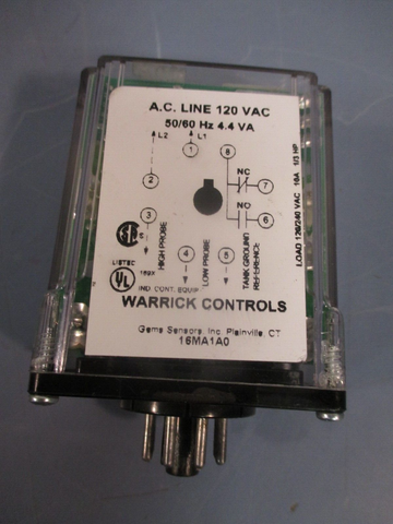 Warrick Controls General Purpose Relay A.C. Line 120VAC  16MA1A0