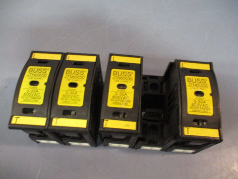 Lot of 4 Buss JTN60030 Fuse Holder w/ Bussman LPJ3SP Fuse