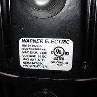 Warner Electric 5370-273-274 Electrical Clutch Brake 90VDC UniModule UM-50-1020C
