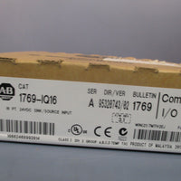 Allen-Bradley Compact I/O 16 Pt 24VDC Input Module Ser. A 1769-IQ16 SEALED
