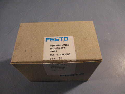 FESTO 1492168 Solenoid Valve VZWF-B-L-M22C-N12-135-1P4-10-R1 (DIAPHRAGM VALVE)
