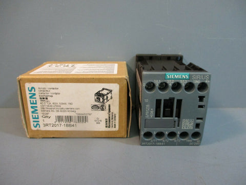 Siemens 3RT201711BB41 Contractor AC3 12A 5,5kw 1NO 4/50Hz NEW