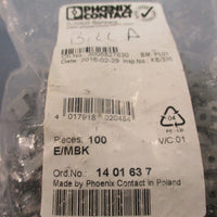 Phoenix Contact 1401637 End Bracket 6.2mm W 22mm L Lot of 100