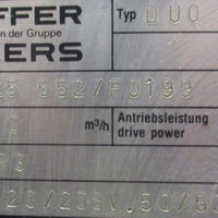 Pfeiffer Balzers PK D25 652/F0199 DU0 06 0A Vacuum Pump  2.2 kW 230/460 V Motor