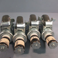 Lot of 4 Swivel Caster Wheels for ULINE Worktable/Utility Stand 4"x1-1/4" H-5746