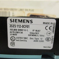 Siemens 3SE5 112-0CF01 Position Switch, Angular Roller Lever 230V, 3A 50Hz