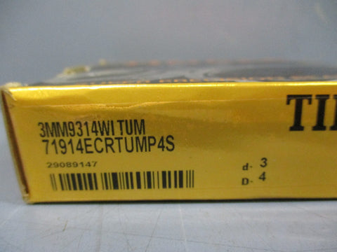 Timken 3MM9314WITUM Super Precision Bearing d3 D4 71914ECRTUMP4S Set of 3
