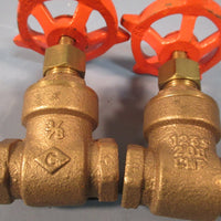 Stockham Bronze Gate Valve (Lot of 2) 125 SWP 200 CWP 3/8", Fig. B103