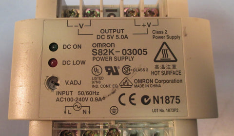 Omron Corporation S82K03005 Class 2 Power Supply Used