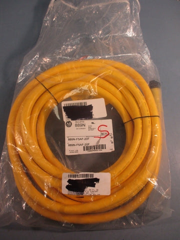 Allen-Bradley 889N-F5AF-20F 5 Pin Mini Straight 20' Ft CordSet QD Cable Series B