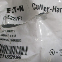 Eaton Cutler Hammer E22VF1C Lever Selector Switch 2 Position