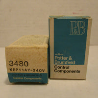 Potter & Brumfield 8 Pin Relay KRP11AY240V NEW LOT OF TWO