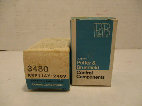 Potter & Brumfield 8 Pin Relay KRP11AY240V NEW LOT OF TWO