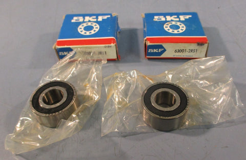 SKF 63001-2RS1 Deep Groove Ball Bearing 12mm x 28mm 12mm (Lot of 2)